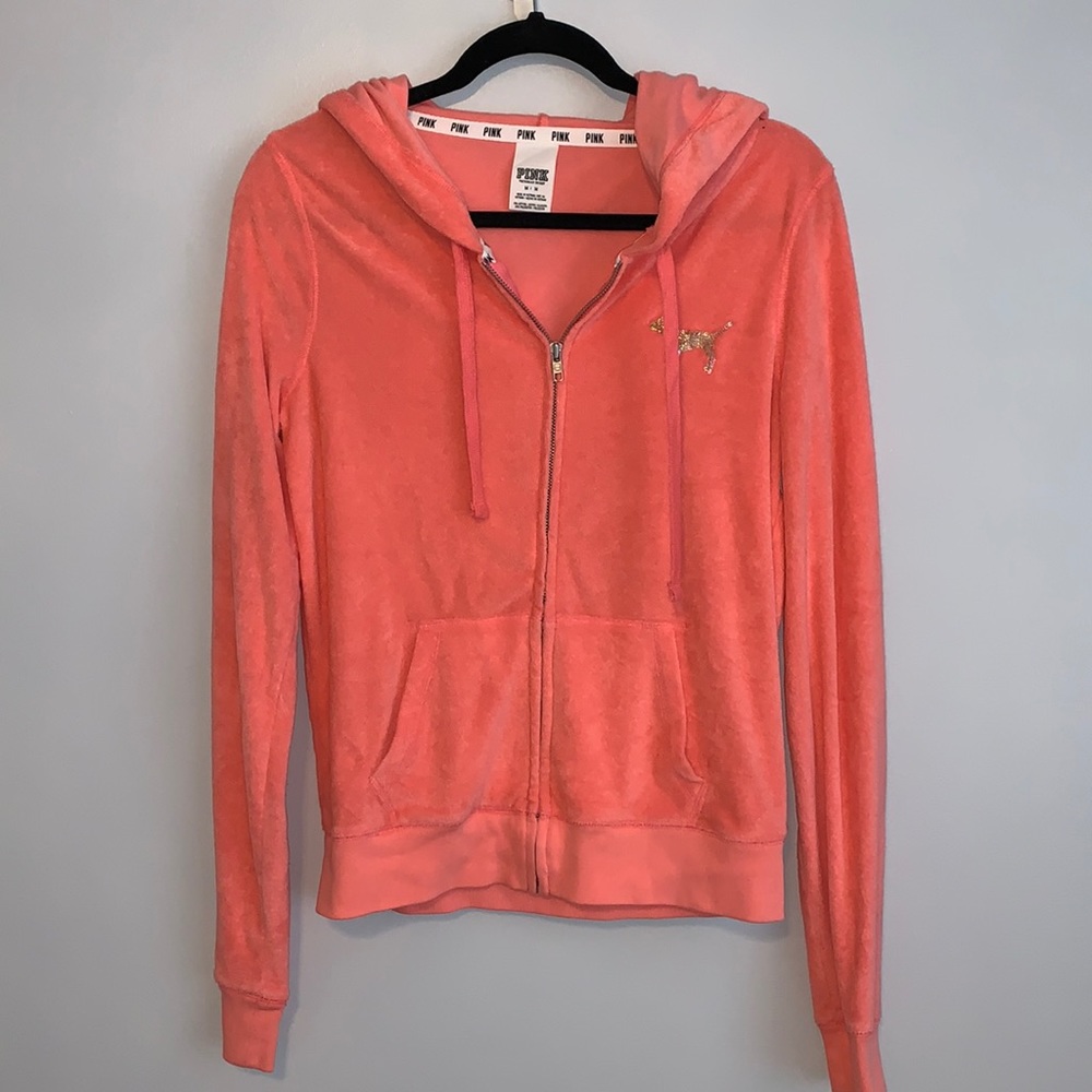PINK Full-Zip Hoodie Sweatshirt